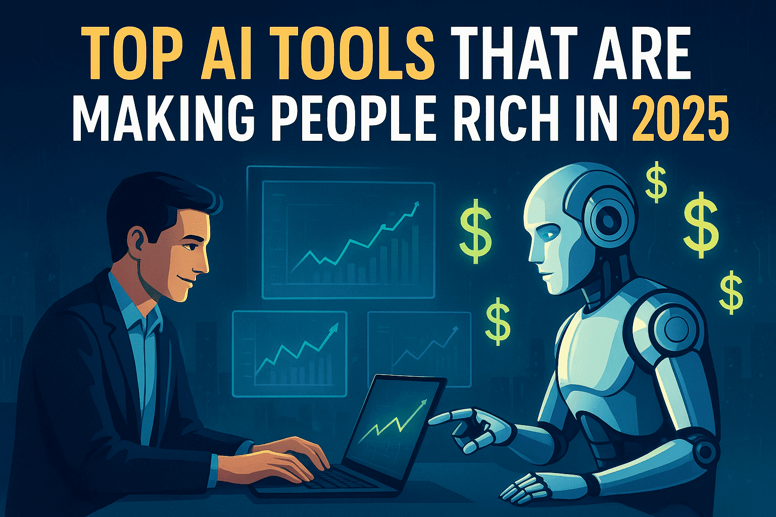 AI money tools 2025 digital income concept
